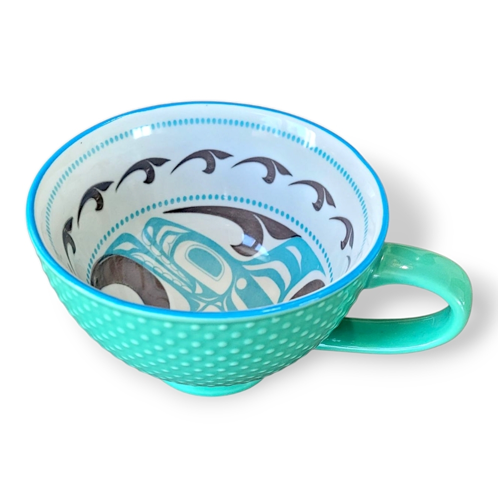 Native Northwest Turquoise Killer Whale Indigenous Art Mug